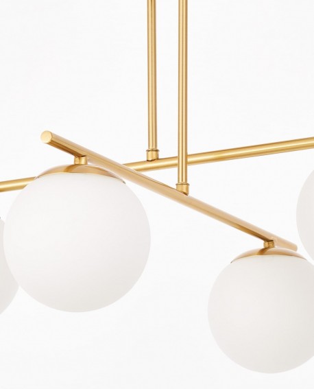 NOWOCZESNA LAMPA SUFITOWA WISZĄCA SZCZOTKOWANE ZŁOTO LEDO W4