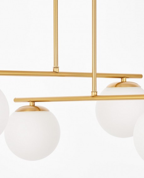 NOWOCZESNA LAMPA SUFITOWA WISZĄCA SZCZOTKOWANE ZŁOTO LEDO W4