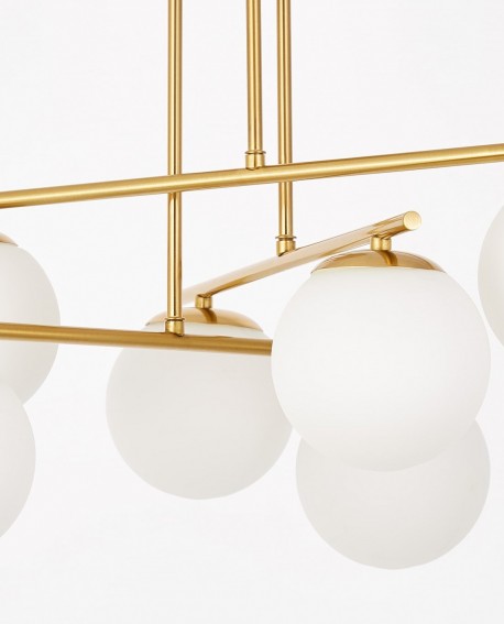 NOWOCZESNA LAMPA SUFITOWA WISZĄCA SZCZOTKOWANE ZŁOTO LEDO W6