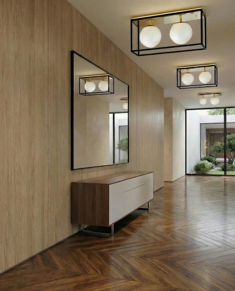 NOWOCZESNA LAMPA SUFITOWA ZŁOTY PLAFON MALDINI W2 LUMINA DECO