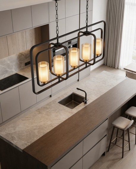 LAMPA WISZĄCA LOFT CHARNO-MOSIĘŻNA CHICAGO W5 LUMINA DECO