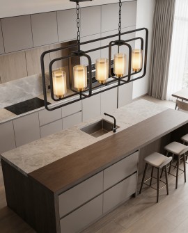 LAMPA WISZĄCA LOFT CHARNO-MOSIĘŻNA CHICAGO W5 LUMINA DECO