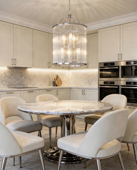 LAMPA WISZĄCA LOFT CHROMOWANA BOSTON W6 LUMINA DECO