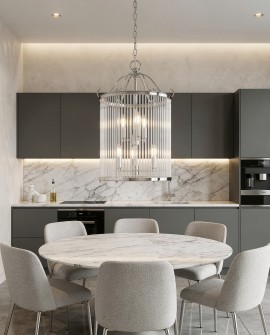 LAMPA WISZĄCA LOFT CHROMOWANA BOSTON W6 LUMINA DECO