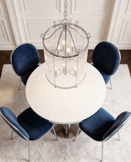 LAMPA WISZĄCA LOFT CHROMOWANA BOSTON W6 LUMINA DECO