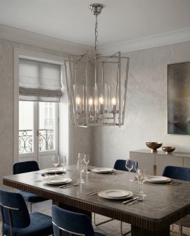 LAMPA WISZĄCA NOWOCZESNA CHROMOWANA ARES W4 LUMINA DECO