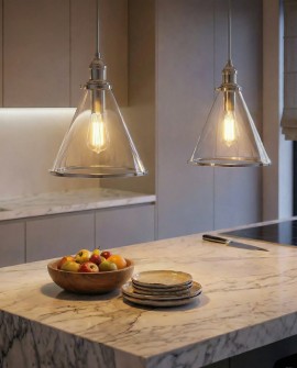 LAMPA WISZĄCA SUFITOWA NOWOCZESNA LOFT CHROMOWANA FEROLI LUMINA DECO