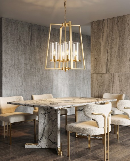 LAMPA WISZĄCA NOWOCZESNA ZŁOTA FEDI W4 LUMINA DECO