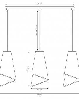 MODA 3 BL GOLD oprawa oświetleniowa