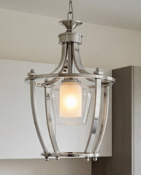 LAMPA WISZĄCA NOWOCZESNA LOFT CHROMOWANA BROOKLYN L1 LUMINA DECO