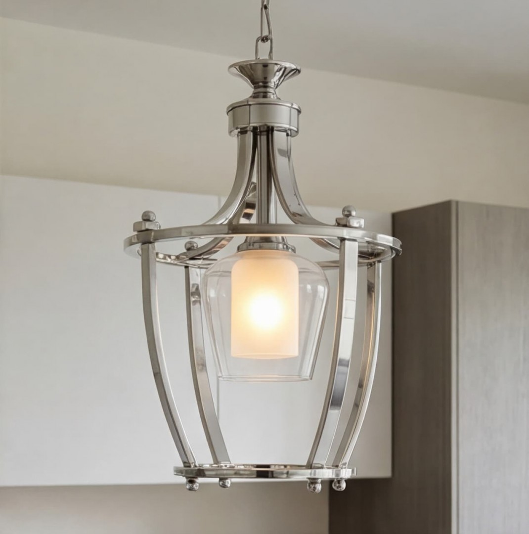 LAMPA WISZĄCA NOWOCZESNA LOFT CHROMOWANA BROOKLYN L1 LUMINA DECO
