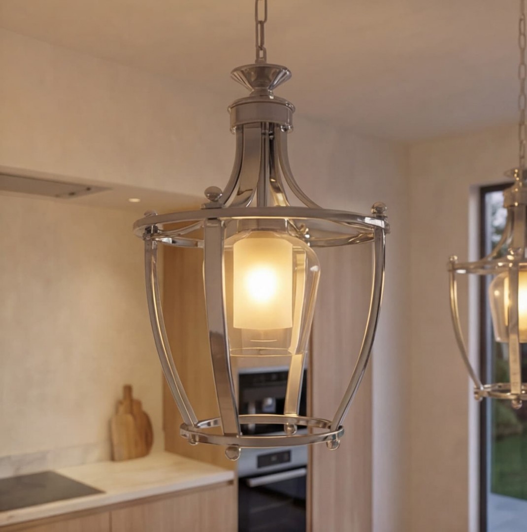LAMPA WISZĄCA NOWOCZESNA LOFT CHROMOWANA BROOKLYN L1 LUMINA DECO