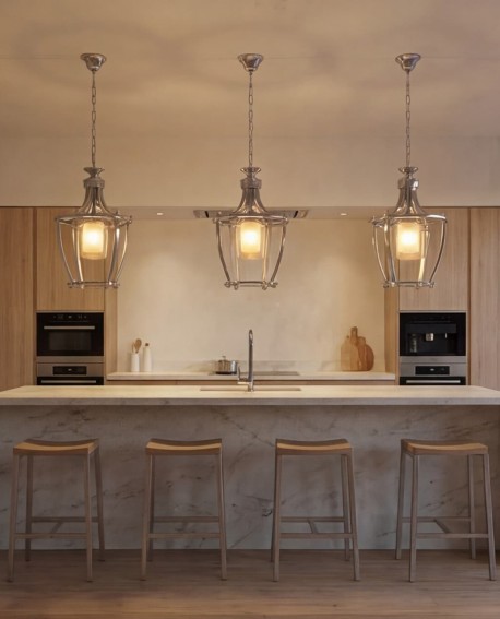 LAMPA WISZĄCA NOWOCZESNA LOFT CHROMOWANA BROOKLYN L1 LUMINA DECO