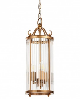 LAMPA WISZĄCA LOFT ZŁOTO SZCZOTKOWANE BOSTON W3 LUMINA DECO