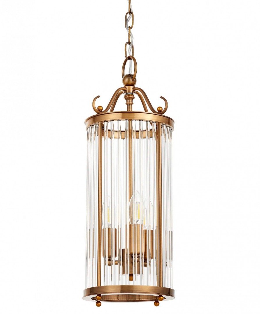 LAMPA WISZĄCA LOFT ZŁOTO SZCZOTKOWANE BOSTON W3 LUMINA DECO