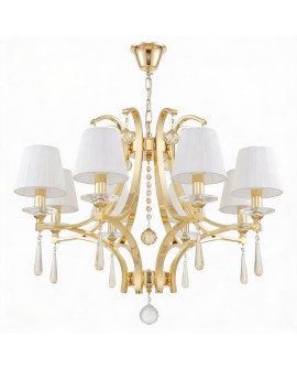 ŻYRANDOL KLASYCZNY KRYSZTAŁOWY ZŁOTY VENISIA W8