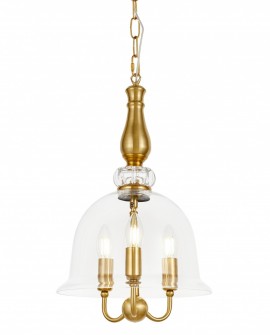 NOWOCZESNA LAMPA WISZĄCA ZŁOTO SZCZOTKOWANE MILEO W3 LUMINA DECO
