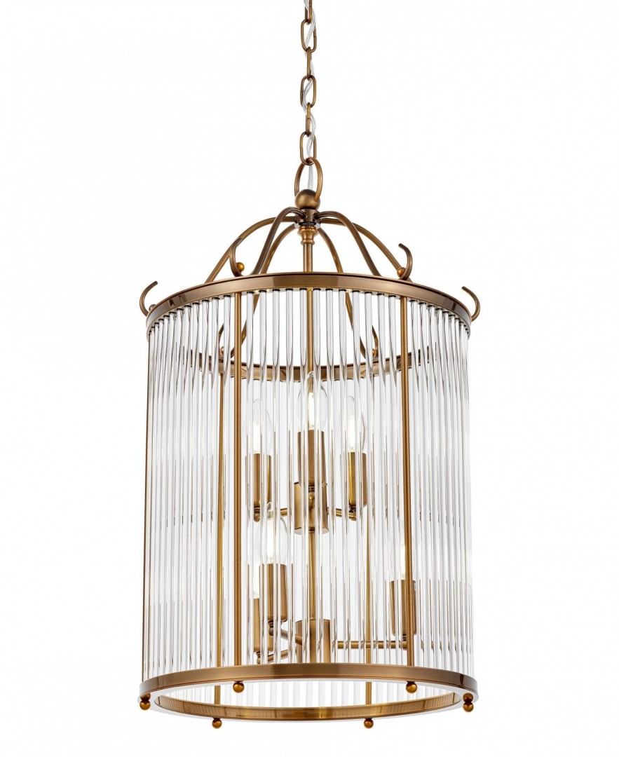 LAMPA WISZĄCA LOFT ZŁOTO SZCZOTKOWANE BOSTON W6 LUMINA DECO