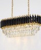 LAMPA WISZĄCA ŻYRANDOL KRYSZTAŁOWY CZARNO-ZŁOTY MAZINI PRO