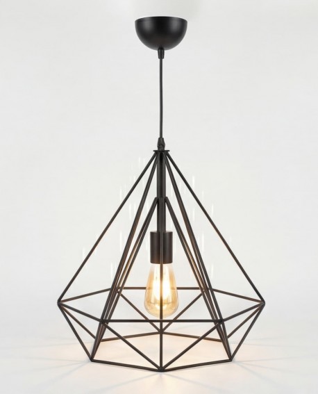 LAMPA WISZĄCA SKANDYNAWSKA CZARNA FORTI