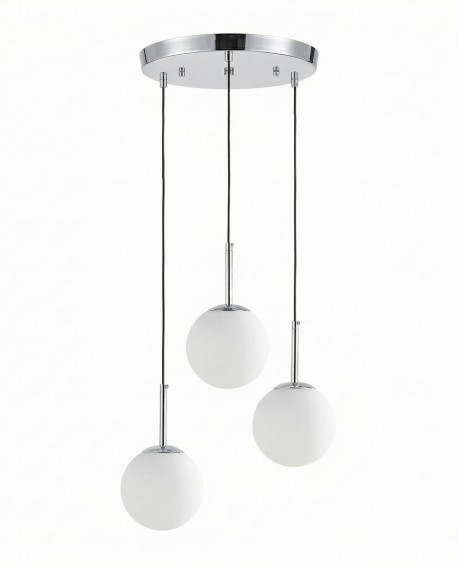 NOWOCZESNA POTRÓJNA LAMPA CHROMOWANA FREDICA W3