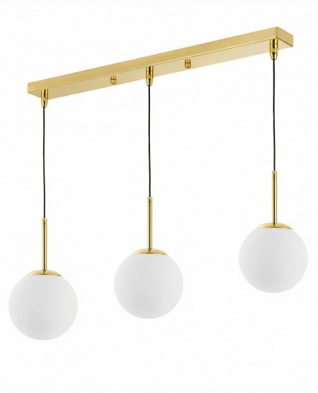 NOWOCZESNA POTRÓJNA LAMPA KLASYCZNE ZŁOTO FREDICA W3 PRO