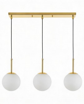 NOWOCZESNA POTRÓJNA LAMPA KLASYCZNE ZŁOTO FREDICA W3 PRO