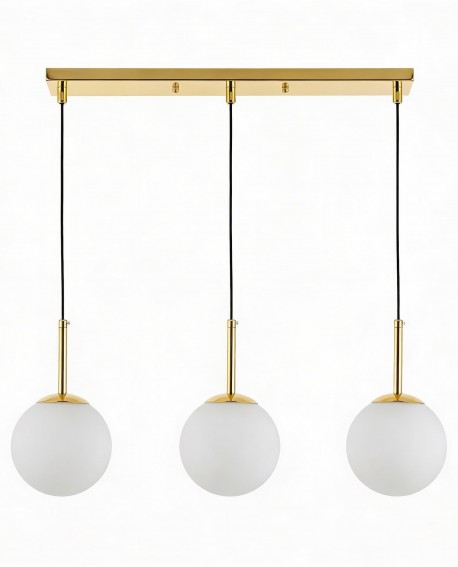 NOWOCZESNA POTRÓJNA LAMPA KLASYCZNE ZŁOTO FREDICA W3 PRO