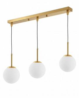 NOWOCZESNA POTRÓJNA LAMPA ZŁOTO SZCZOTKOWANE FREDICA W3 PRO