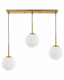 NOWOCZESNA POTRÓJNA LAMPA ZŁOTO SZCZOTKOWANE FREDICA W3 PRO