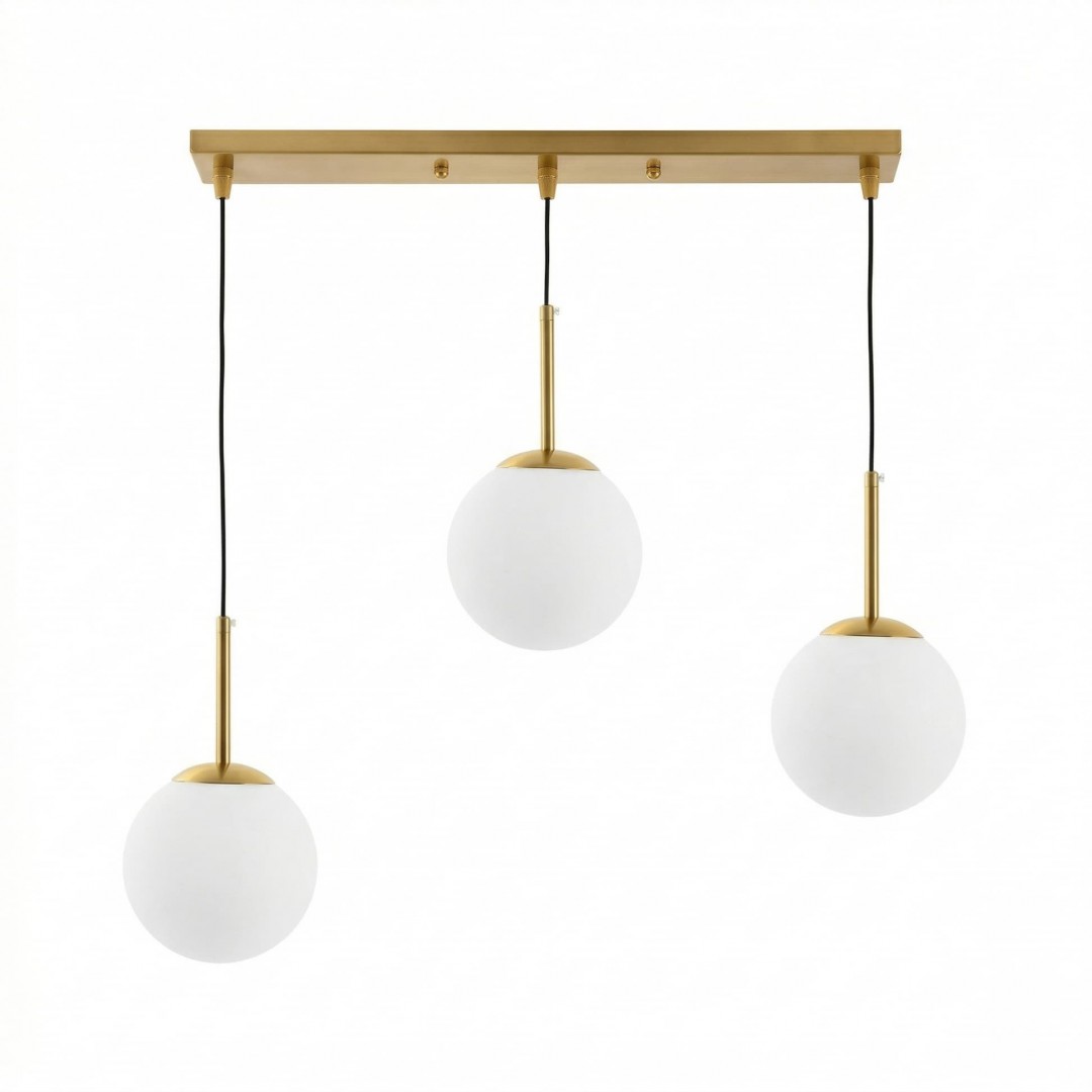 NOWOCZESNA POTRÓJNA LAMPA ZŁOTO SZCZOTKOWANE FREDICA W3 PRO