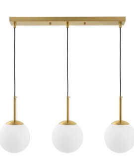 NOWOCZESNA POTRÓJNA LAMPA ZŁOTO SZCZOTKOWANE FREDICA W3 PRO