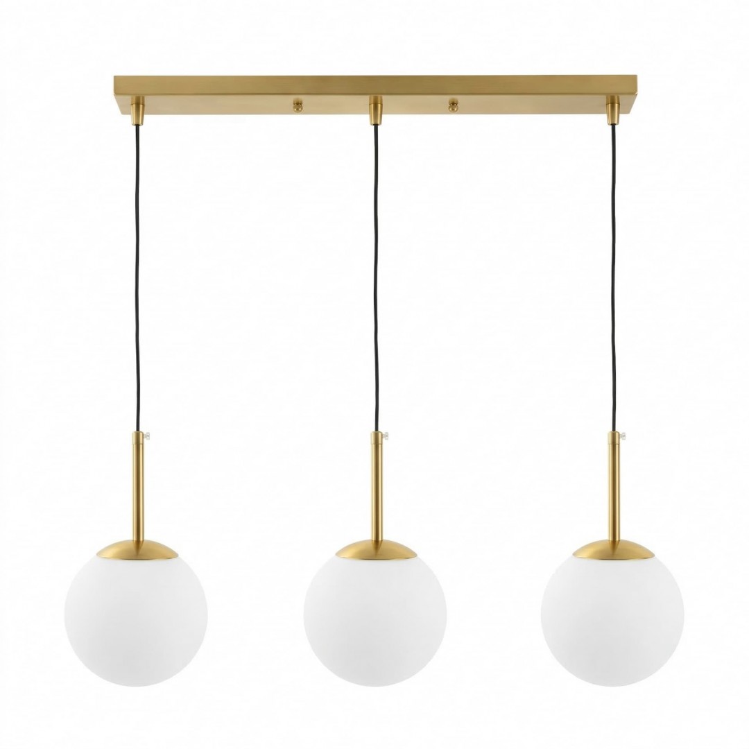 NOWOCZESNA POTRÓJNA LAMPA ZŁOTO SZCZOTKOWANE FREDICA W3 PRO