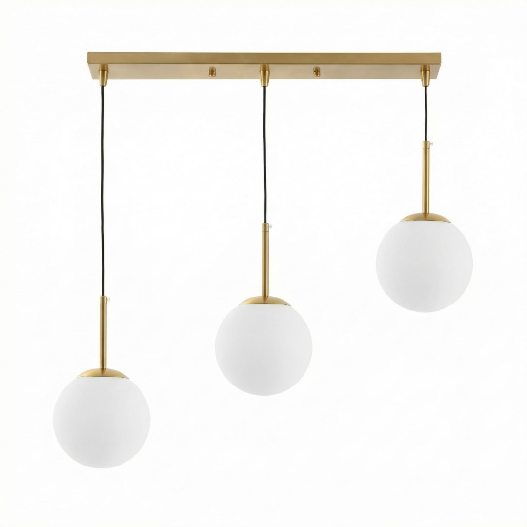 NOWOCZESNA POTRÓJNA LAMPA ZŁOTO SZCZOTKOWANE FREDICA W3 PRO