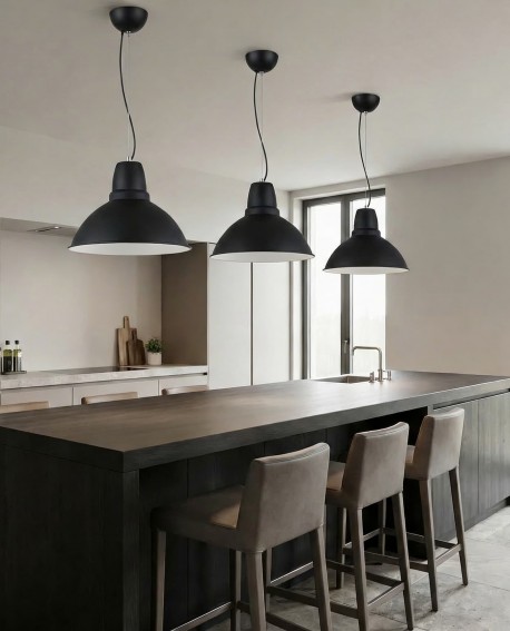 NOWOCZESNA LAMPA WISZĄCA CZARNA DORS