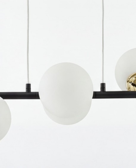 NOWOCZESNA LAMPA WISZĄCA CZARNO-ZŁOTA FINO W6