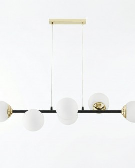 NOWOCZESNA LAMPA WISZĄCA CZARNO-ZŁOTA FINO W6