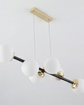 NOWOCZESNA LAMPA WISZĄCA CZARNO-ZŁOTA FINO W6