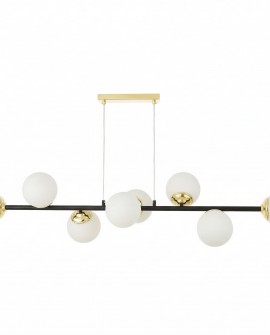 NOWOCZESNA LAMPA WISZĄCA CZARNO-ZŁOTA FINO W8