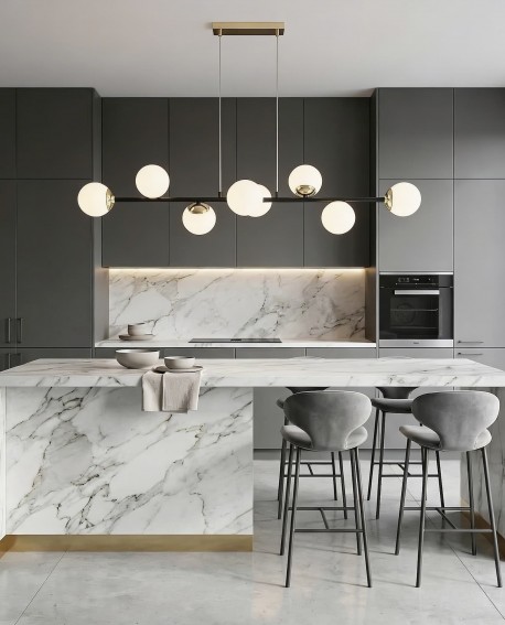 NOWOCZESNA LAMPA WISZĄCA CZARNO-ZŁOTA FINO W8