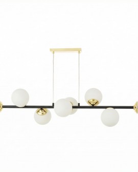 NOWOCZESNA LAMPA WISZĄCA CZARNO-ZŁOTA FINO W8