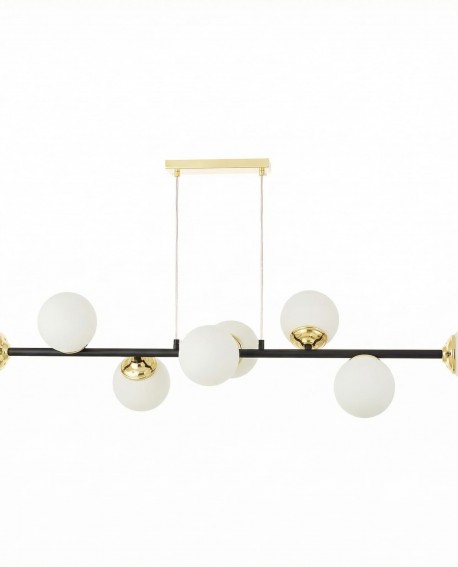 NOWOCZESNA LAMPA WISZĄCA CZARNO-ZŁOTA FINO W8