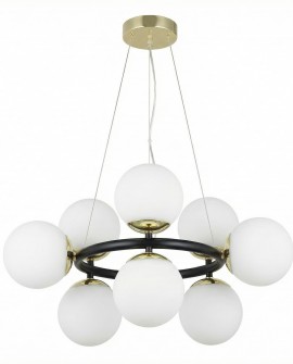 NOWOCZESNA LAMPA WISZĄCA CZARNO-ZŁOTA LEDO W9