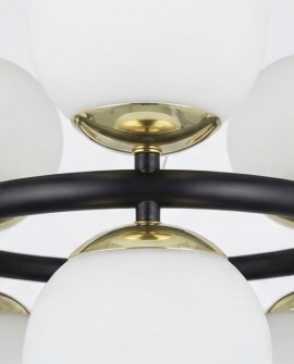 NOWOCZESNA LAMPA WISZĄCA CZARNO-ZŁOTA LEDO W9