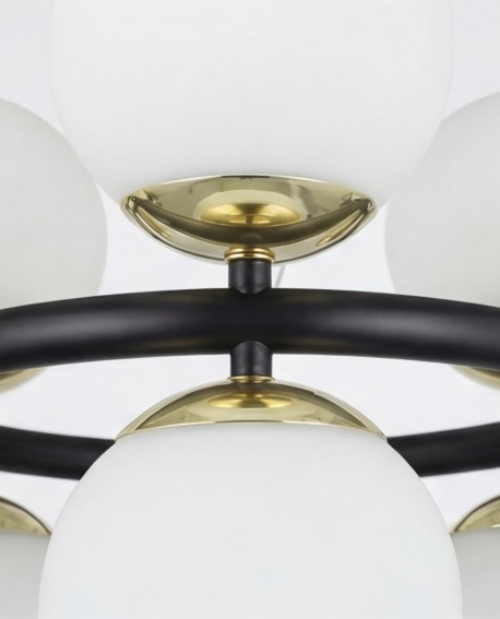 NOWOCZESNA LAMPA WISZĄCA CZARNO-ZŁOTA LEDO W9