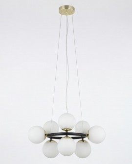 NOWOCZESNA LAMPA WISZĄCA CZARNO-ZŁOTA LEDO W9