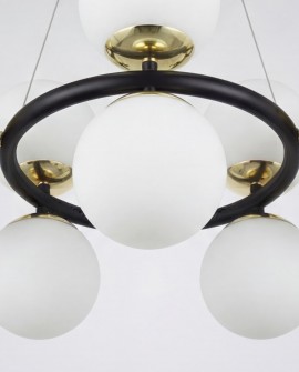 NOWOCZESNA LAMPA WISZĄCA CZARNO-ZŁOTA LEDO W9