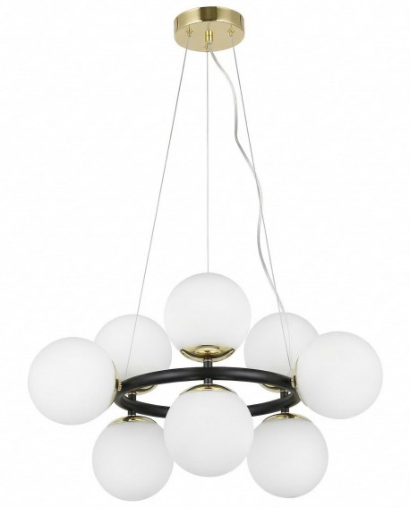 NOWOCZESNA LAMPA WISZĄCA CZARNO-ZŁOTA LEDO W9