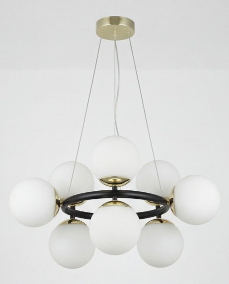 NOWOCZESNA LAMPA WISZĄCA CZARNO-ZŁOTA LEDO W9