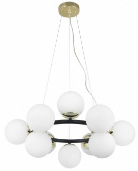 NOWOCZESNA LAMPA WISZĄCA CZARNO-ZŁOTA LEDO W12